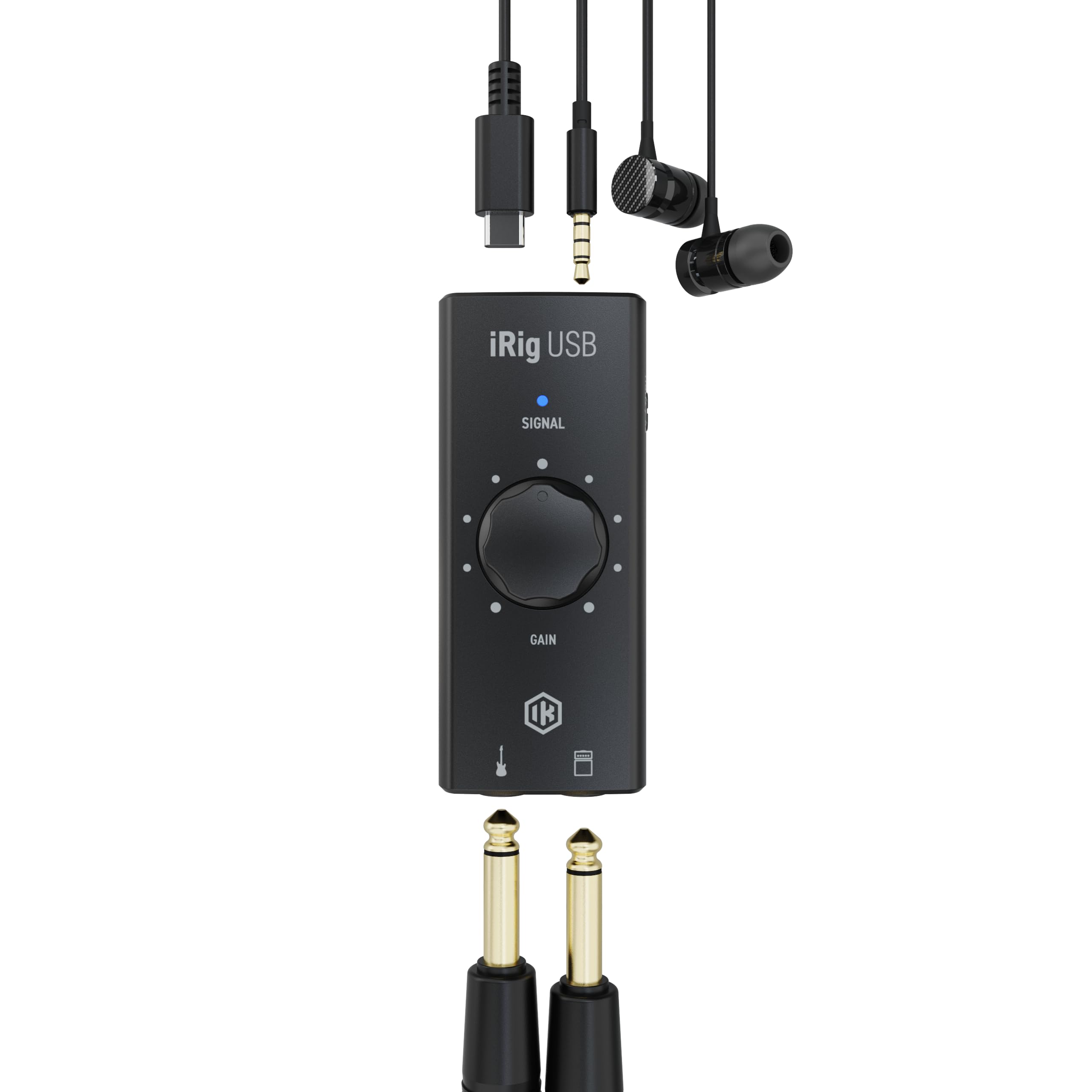 IK Multimedia iRig USB Guitar Audio Interface - 24-bit/48kHz High-Quality Recording for Guitar, Bass & Vocals | Compatible with iPad, Mac, PC (Includes USB-C Cable) | Perfect for Home Studio, Live Performance & Music Production