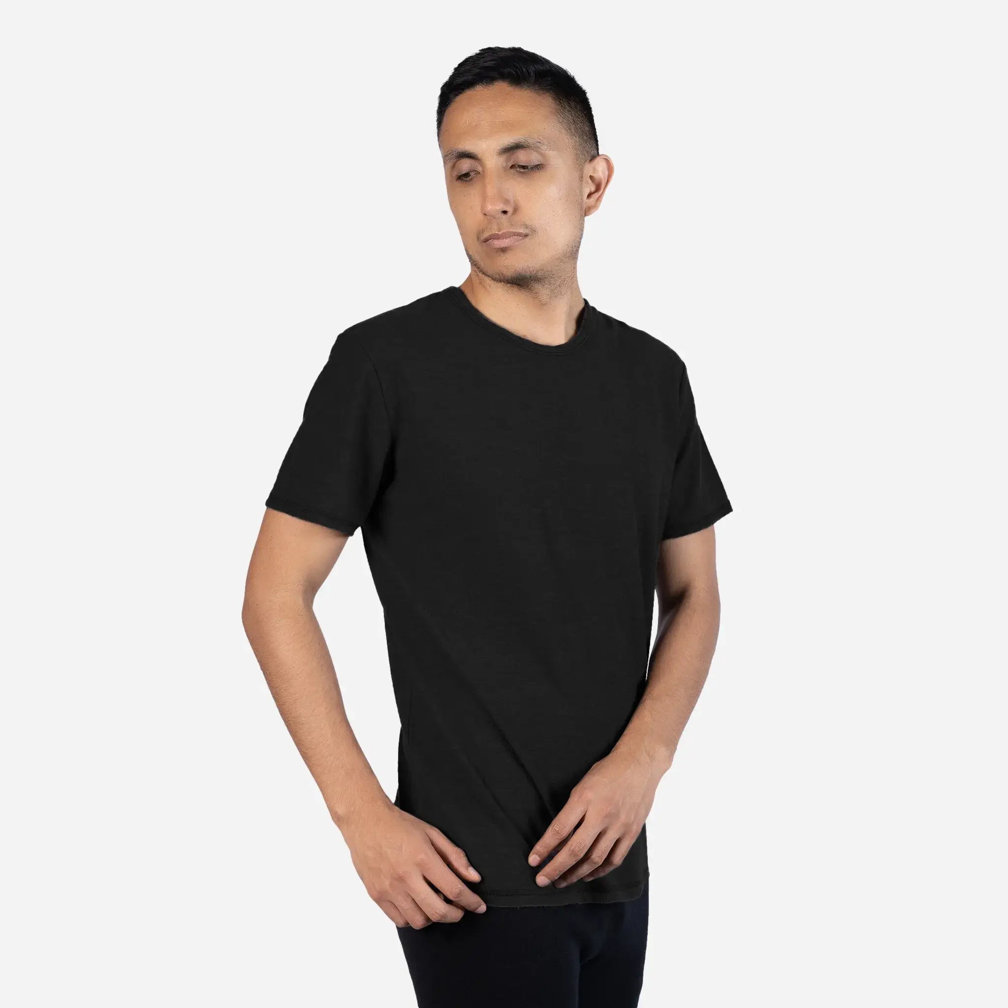 Men's Alpaca Wool Hiking T-Shirt - 160 Ultralight Relaxed Fit for Outdoor Adventures & Travel