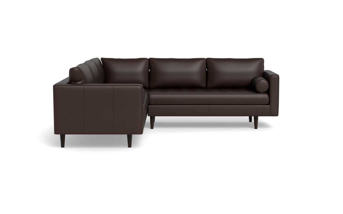 Ladybird 103 Genuine Leather Corner Sectional Sofa - Modern L-Shaped Couch for Living Room, Lounge & Home Theater Comfort