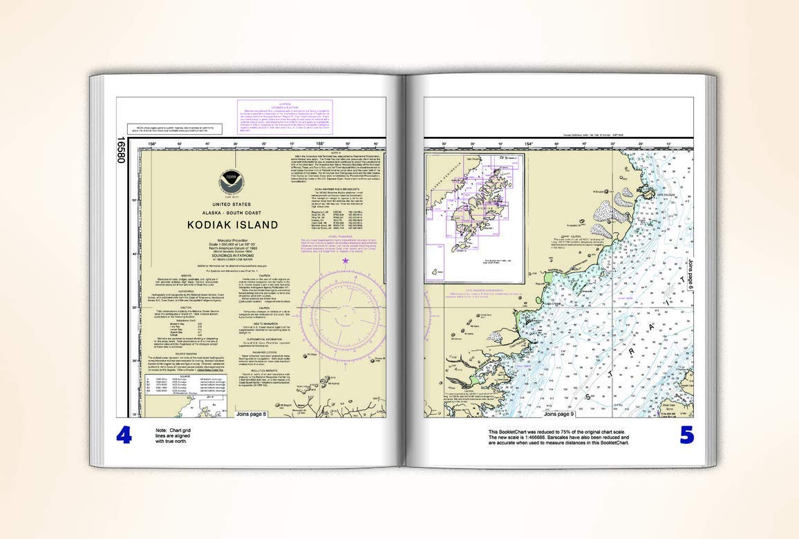 NOAA BookletChart 16580: Kodiak Island & Southwest Anchorage - Chirikof Island | 8.5