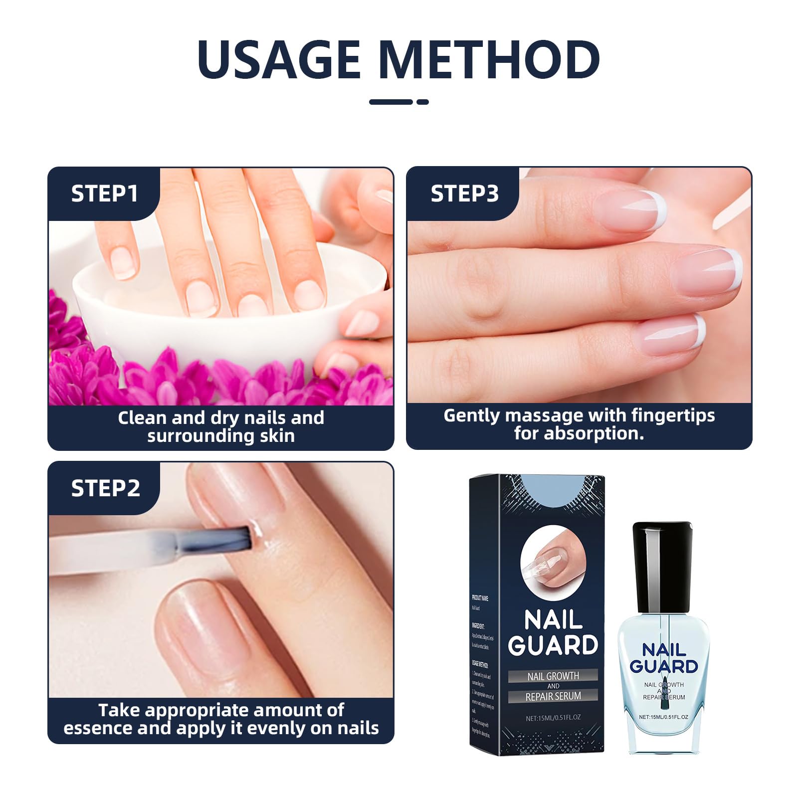Nail Growth & Repair Serum - Strengthener for Thin & Brittle Nails | Natural Nail Care Treatment for Stronger, Healthier Nails | Perfect for Weak, Peeling Nails & Daily Nail Care Routine