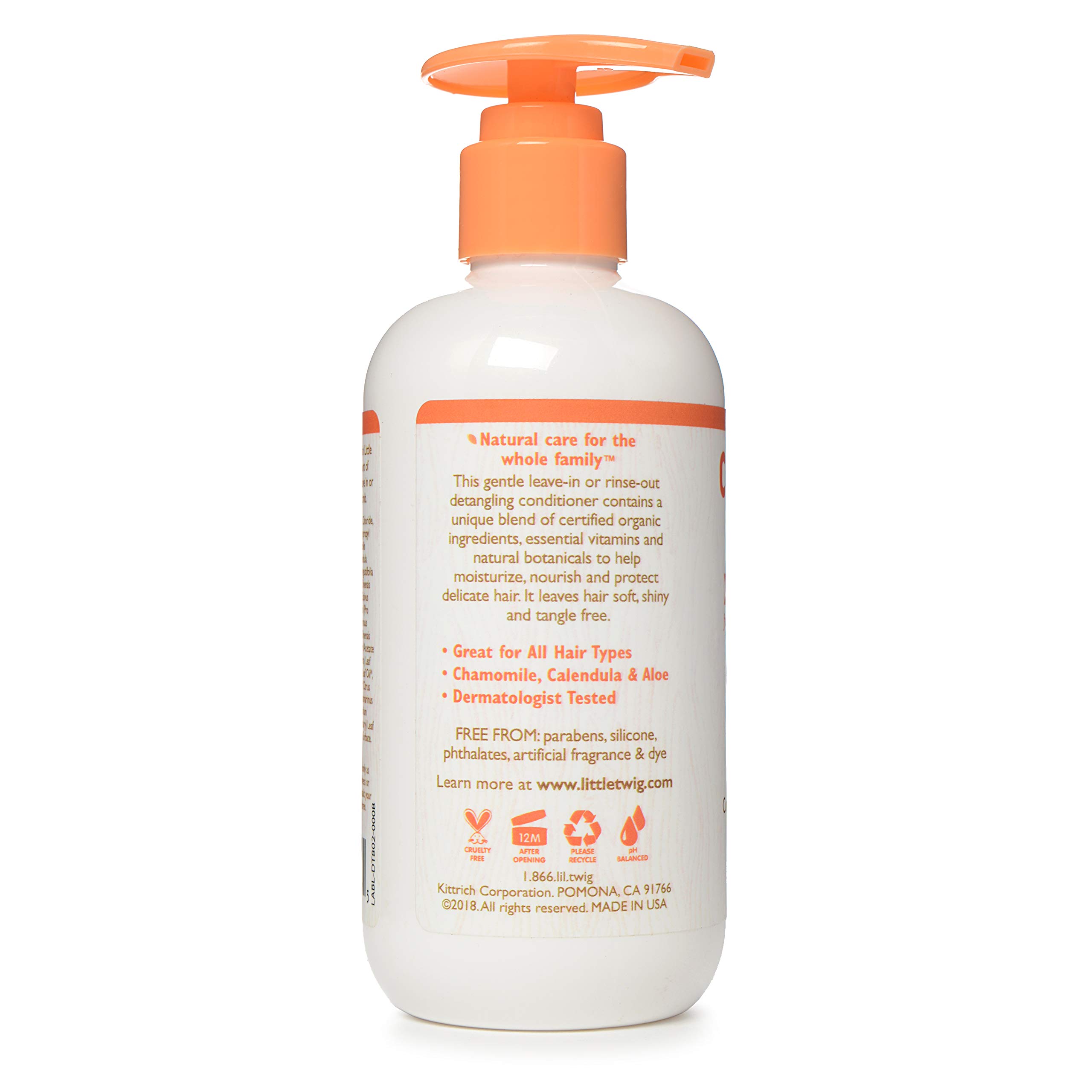 Little Twig Natural Tangerine Conditioner - Plant-Based Formula for Soft, Shiny Hair - 8.5 fl oz - Perfect for Daily Hair Care & Color-Treated Hair
