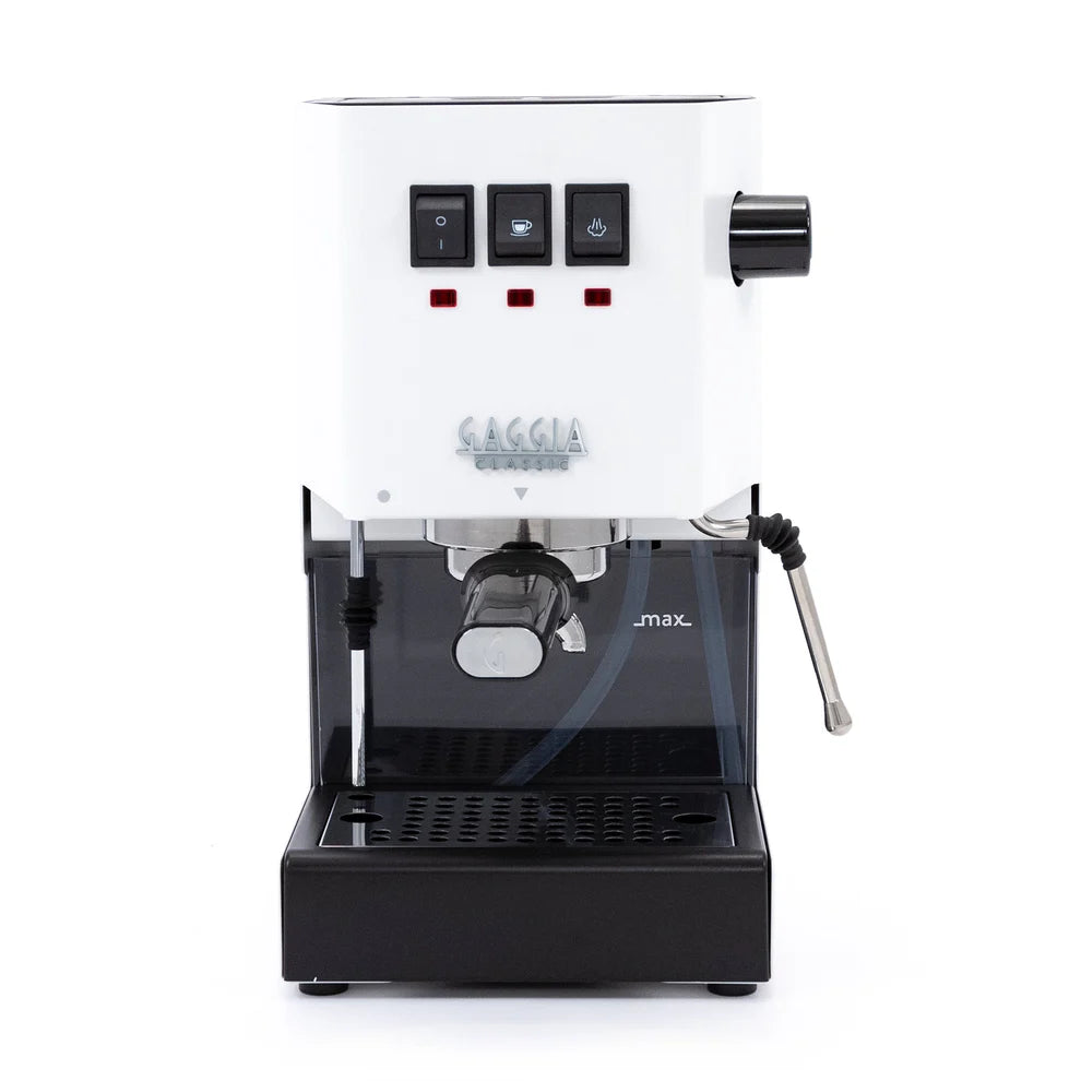 Gaggia Classic Pro E24 Espresso Machine in Polar White - Professional Italian Coffee Maker for Home & Office Use