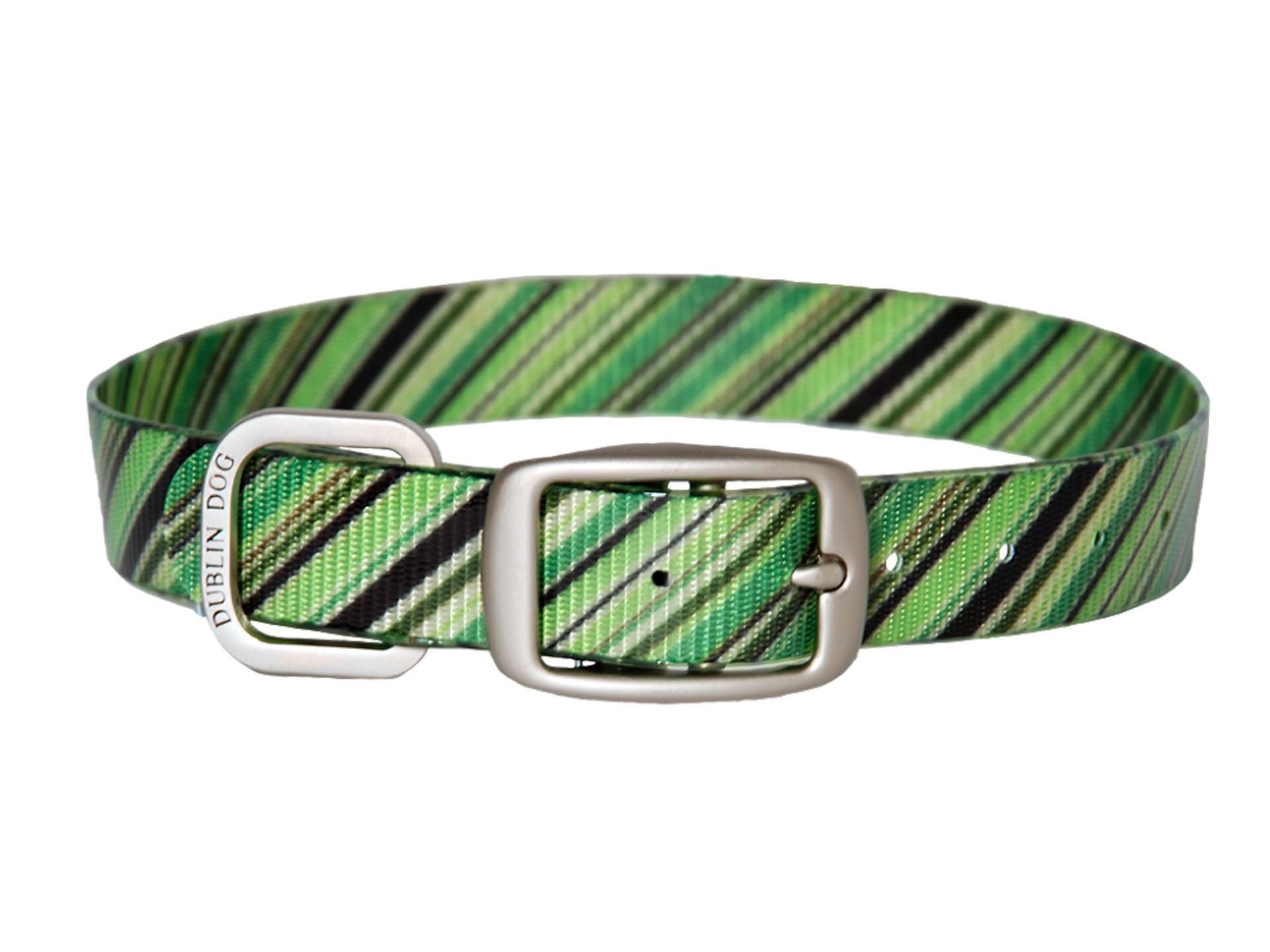 Dublin Dog Koa Collection Oxford 12.5 by 17-Inch Medium Dog Collar - Apple Orchard Pattern - Perfect for Daily Walks, Training & Outdoor Adventures