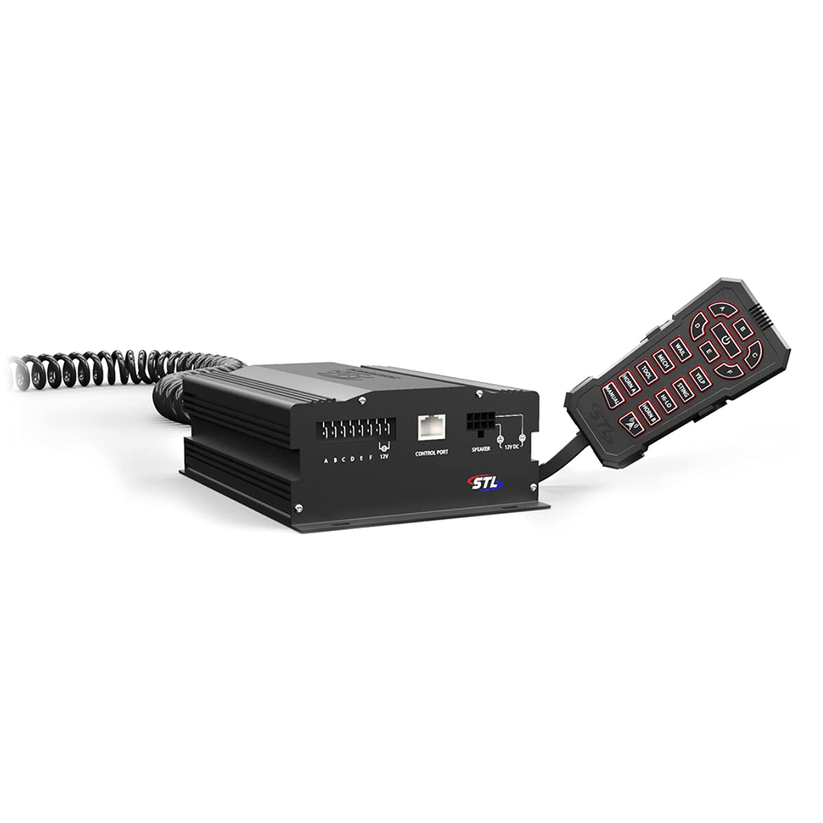 SpeedTech Lights Vireo 100-Watt Emergency Vehicle Siren System - 6 Siren Tones & Horn with Handheld PA Mic - for Police Cars, Fire Trucks, Ambulances - Perfect for Emergency Response & Traffic Control Scenarios