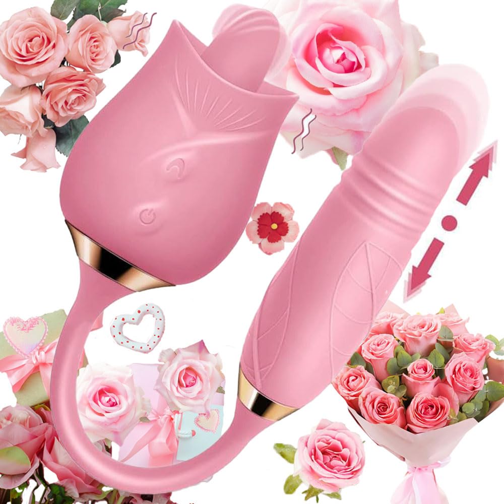 10-Speed Electric Rose Sucker for Women - Waterproof Automatic Adult Toy with Tongue Stimulation, Quiet & Discreet - Perfect for Valentine's Day Gifts & Couples Play (Model S1426)