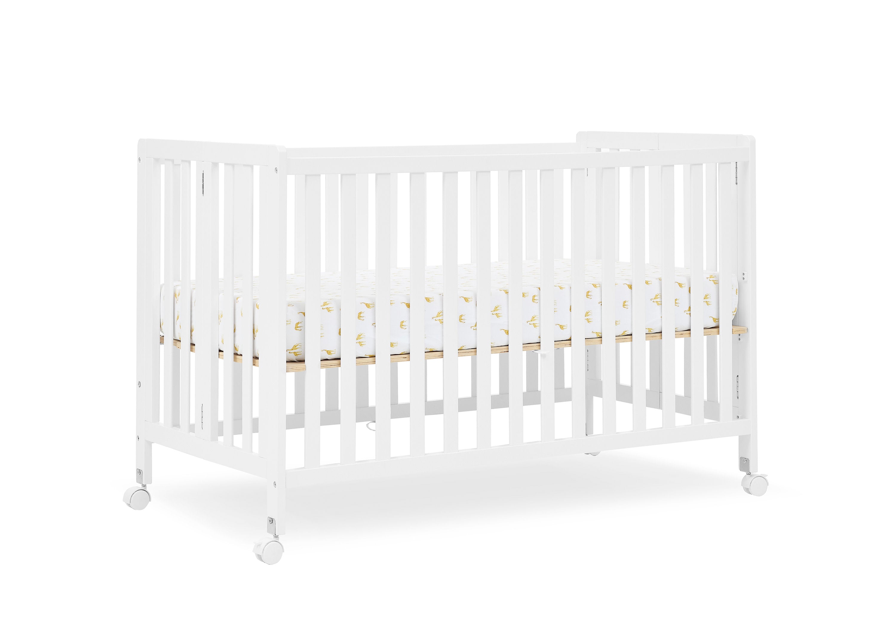 Aria Full Size Portable Folding Crib - Lightweight Travel Baby Bed for Home, Nursery & On-The-Go | Perfect for Newborns, Toddlers & Sleepovers