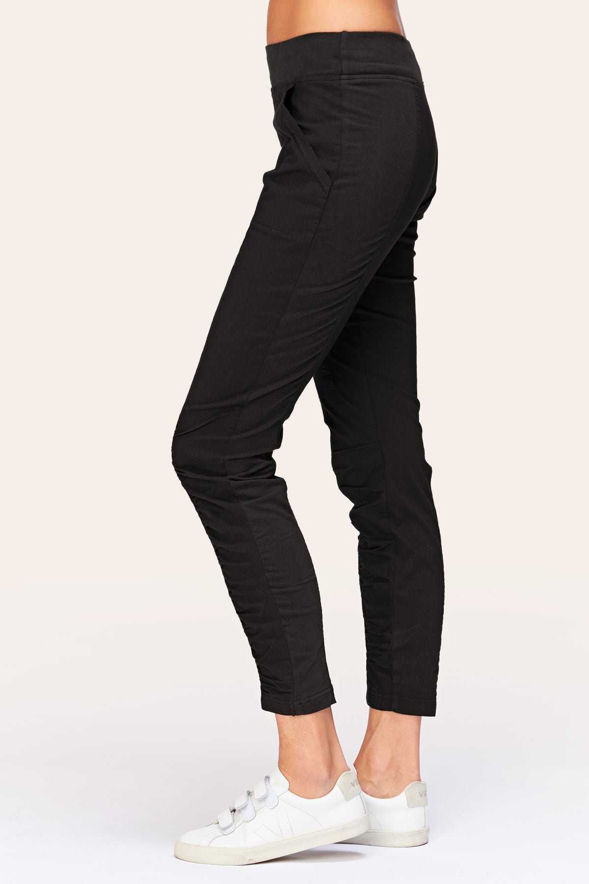 Malanda Women's High Waist Stretch Skinny Pants - Black Slim Fit Trousers for Work, Office & Casual Wear