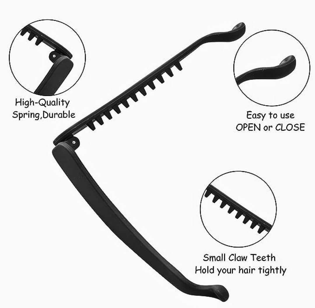 Women's Hair Banana Clips - 6 Pack Fashion Hair Accessories for Women & Girls - Perfect for Ponytails, Buns & Everyday Styling
