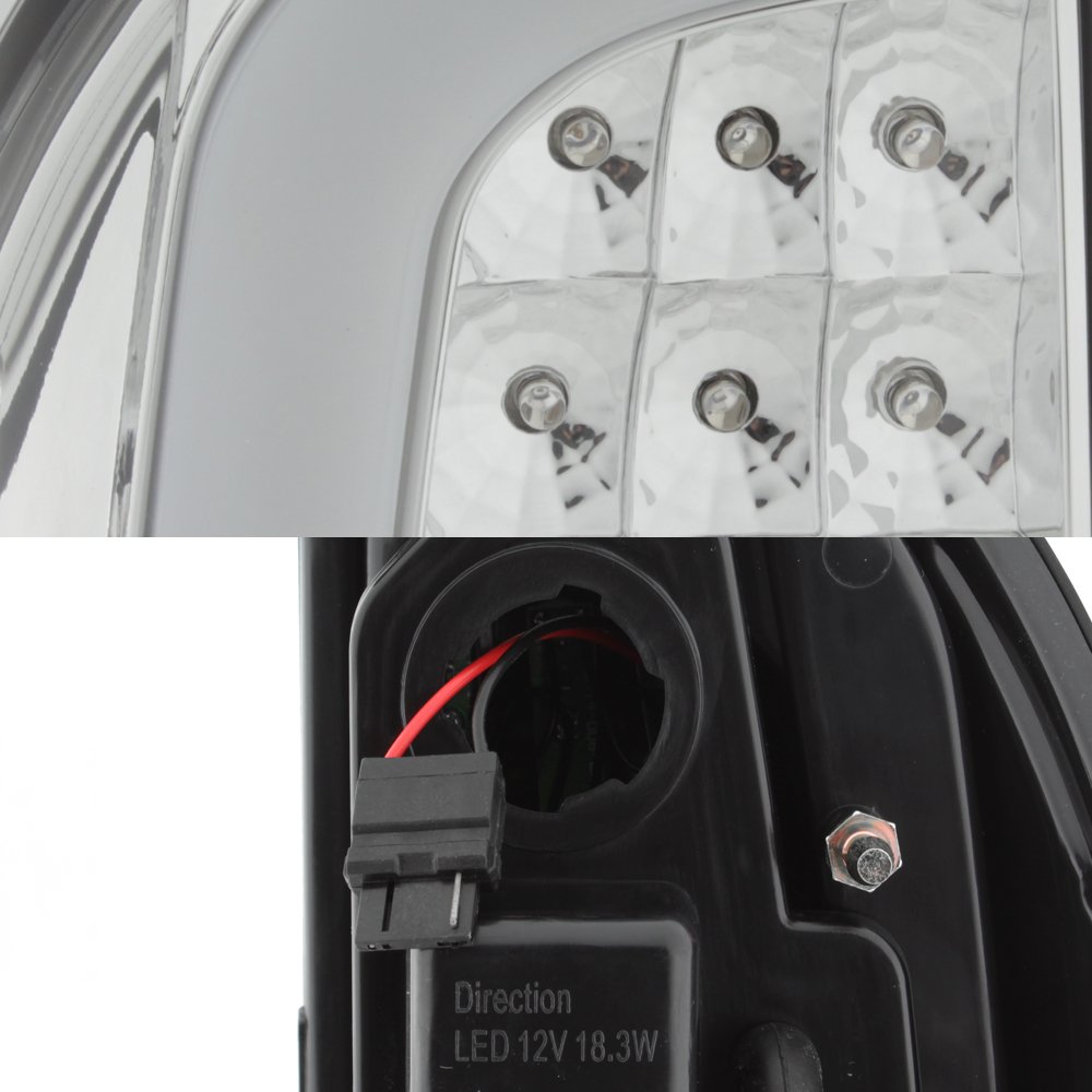 AKKON Full LED Daytime Running Lights & Tail Lights for 2005-2015 Toyota Tacoma - Chrome Housing with Clear Lens - Upgrade Your Truck's Style & Visibility for Night Driving and Off-Road Adventures