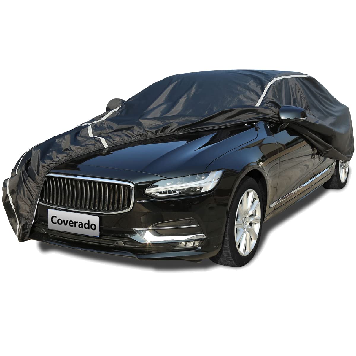 Waterproof All-Weather Car Cover with Zipper Door - Universal Fit for Hatchback (160