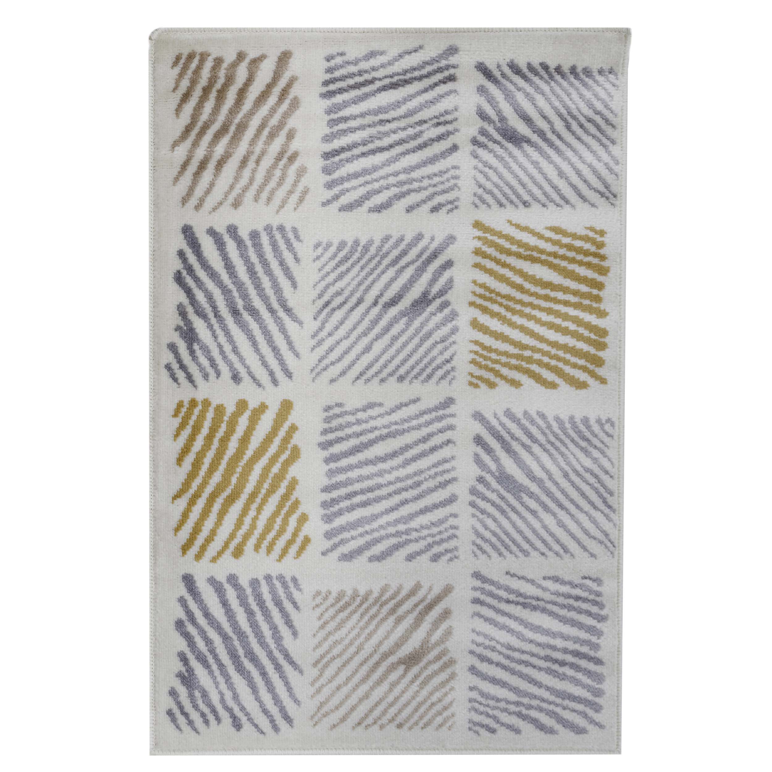 Lysandra Modern Geometric Indoor Area Rug & Runner Rug - Non-Slip, Soft & Durable - Perfect for Living Room, Bedroom, Hallway & Office Decor