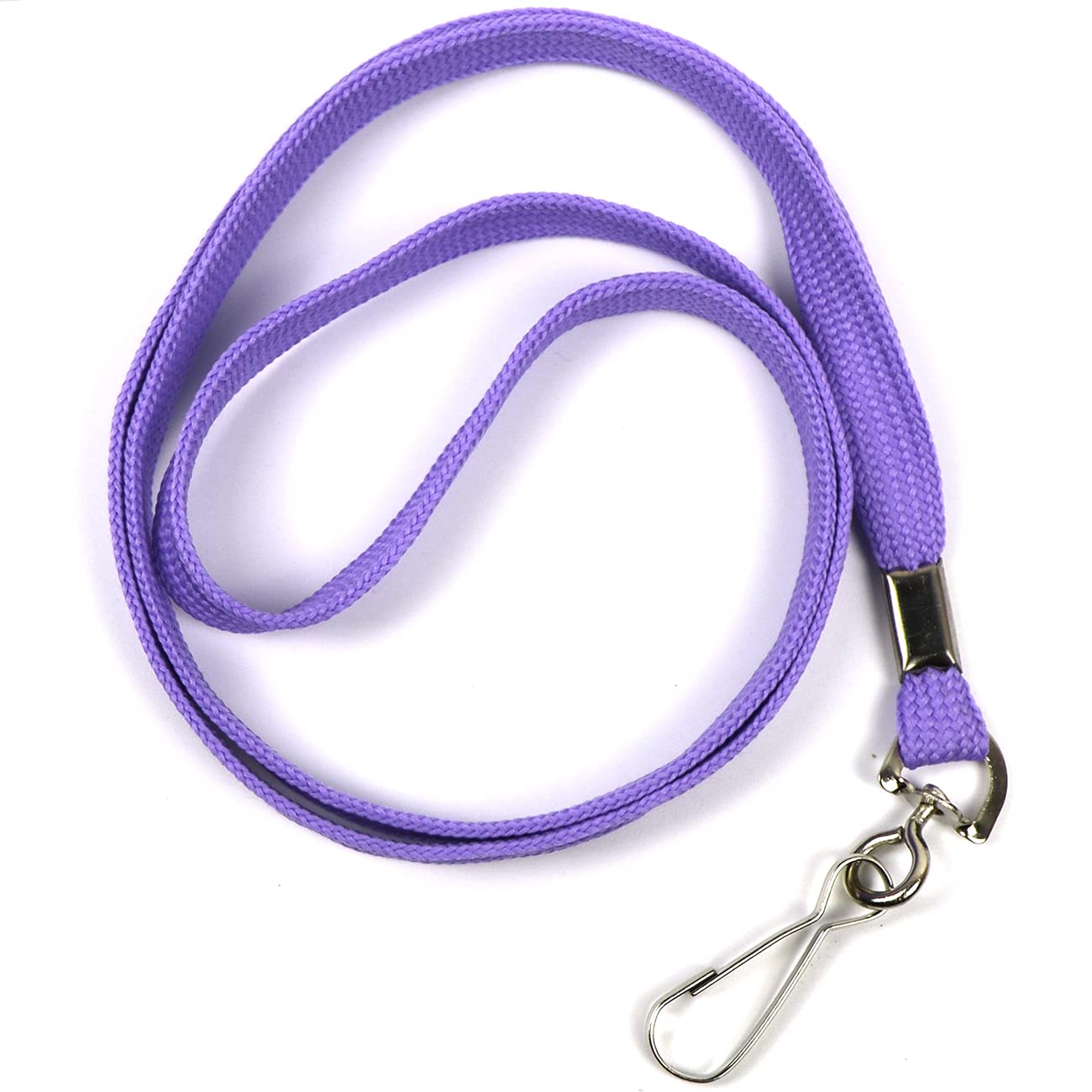 Beebel 100 Pack Purple Lanyards with Swivel Hooks for ID Badges - Office & Event Use