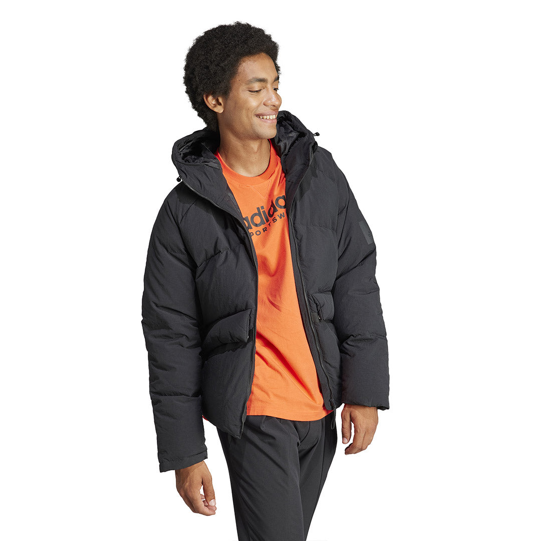 adidas Men's Big Baffle Jacket (IK3156) - Lightweight Puffer Coat for Winter, Running & Outdoor Activities