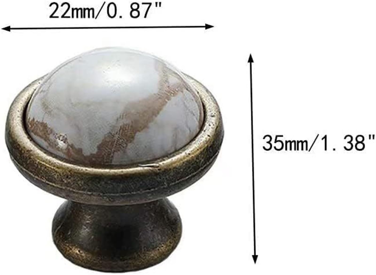 Ceramic Cabinet Knobs and Drawer Pulls - 4 Pack Black Crackle Finish Cupboard Handles for Kitchen, Bathroom & Furniture - Durable Door Knobs for Cabinets, Dressers & Home Decor