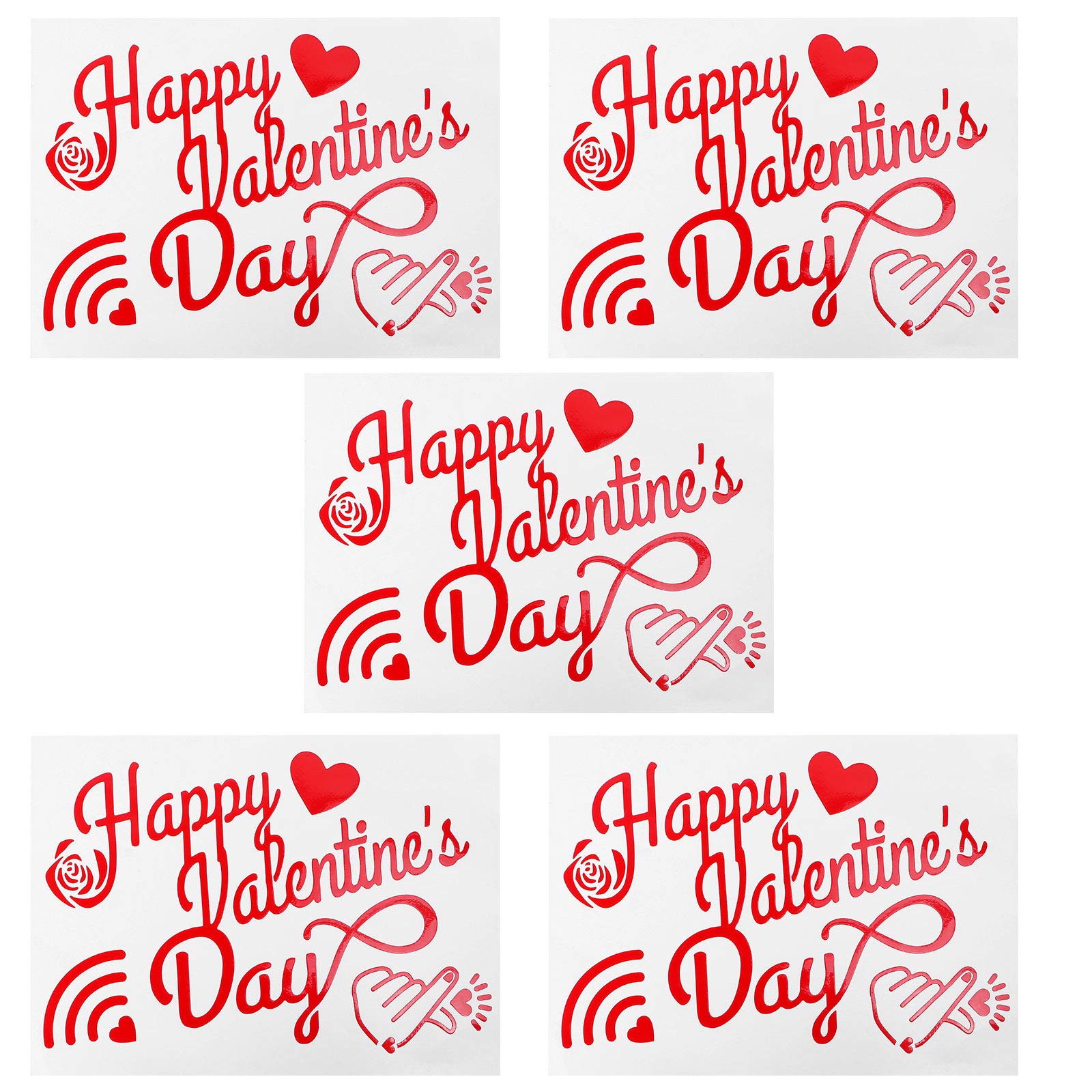 5Pcs Alphabet Stickers for Wedding Balloons - Red Letter Decals for Valentine's, Anniversary & Birthday Party Decorations | Perfect for DIY Party Balloons, Photo Backdrops & Gift Wrapping