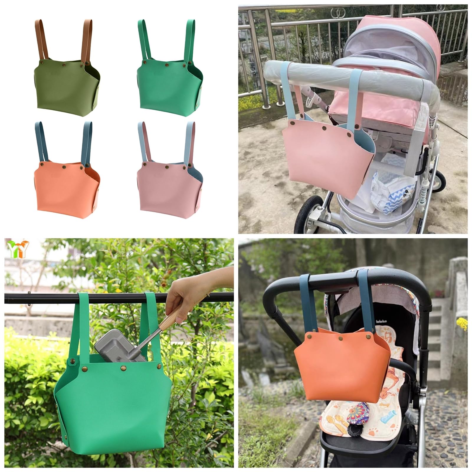 Portable Baby Stroller Organizer - Hanging Travel Storage Bag for Diapers, Bottles & Pacifiers | Perfect for On-the-Go Parents & Stroller Organization