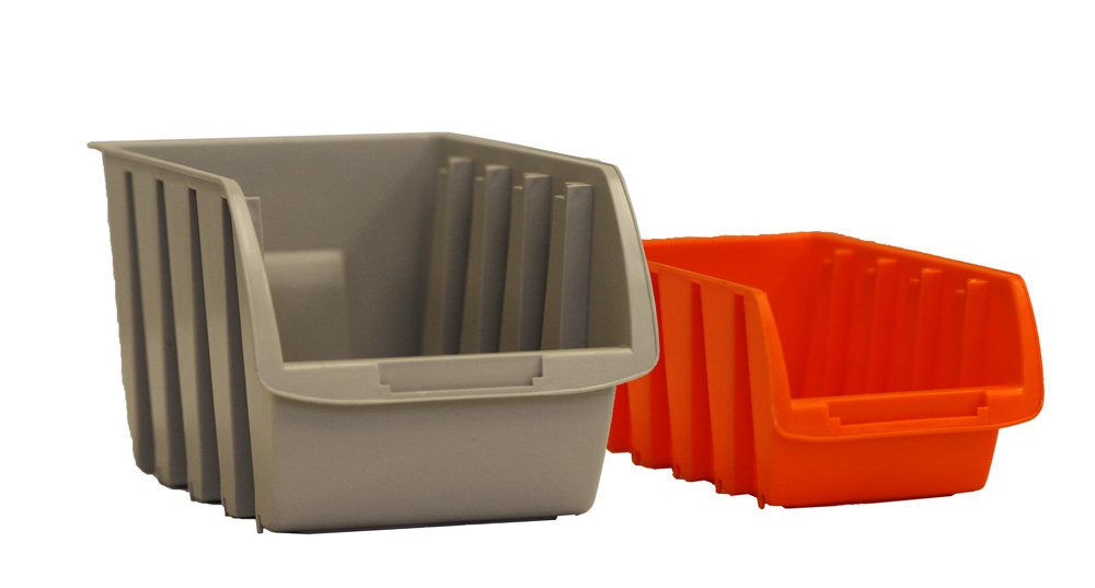 TRINITY EcoStorage 6-Tier Dual-Sided Rolling Bin Rack - Heavy Duty 330 Lbs Capacity with 94 Organizer Bins - 19.75