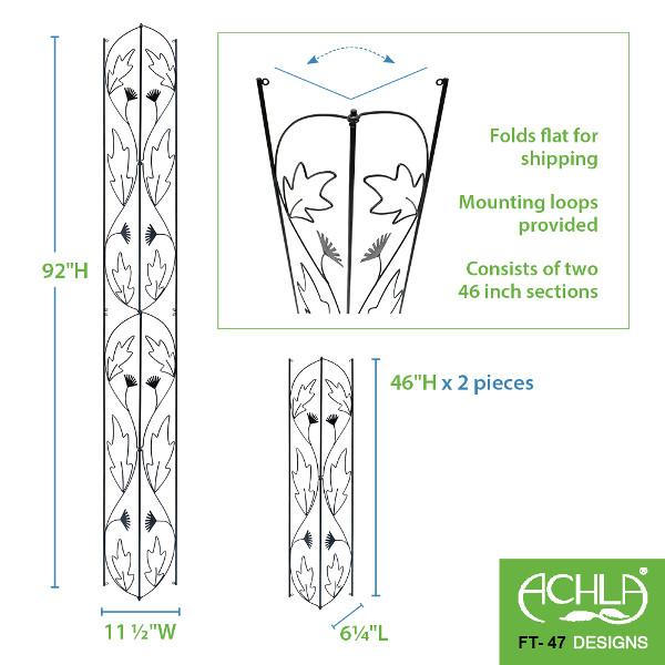 Downspout Garden Trellis - Expandable Metal Climbing Plant Support for Vines, Flowers & Vegetables | Perfect for Rainwater Drainage, Vertical Gardening & Small Space Solutions
