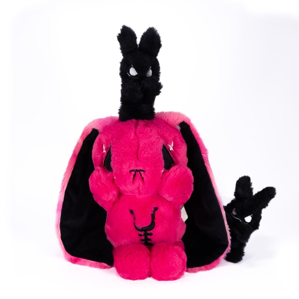 Plushie Dreadfuls Anxiety Rabbit Stuffed Animal - Hot Pink Limited Edition Soft Plush Toy for Stress Relief & Comfort | Perfect for Anxiety Support, Gifts, and Home Decor