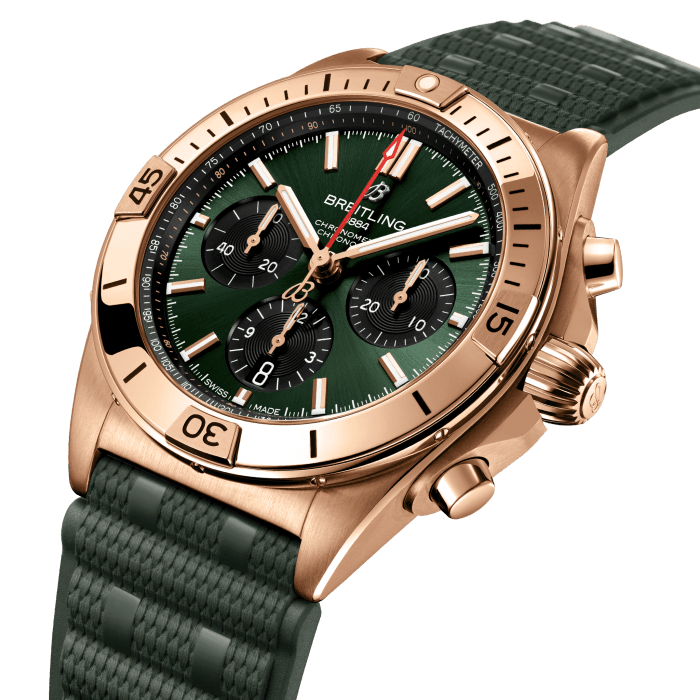 Breitling Chronomat Chronograph 18k Rose Gold Men's Luxury Watch - Perfect for Business, Formal Events & Collectors