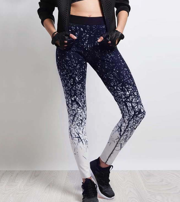 Women's Yoga Pants - Chinese Style Printed Yoga Leggings for Fitness, Running & Sports | High Waisted Compression Tights for Workout, Gym & Active Lifestyle