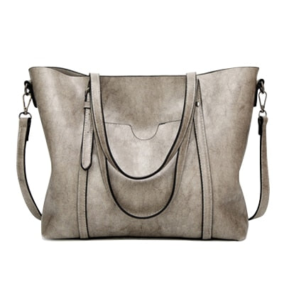 Premium Women's Oil Wax Leather Handbag - Stylish Crossbody Purse for Work, Travel & Everyday Use