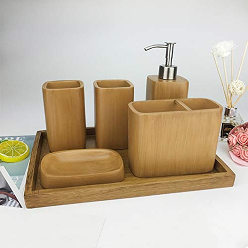 Premium Resin Toothbrush Holder Set - Stylish Bathroom Organizer for Toothbrush, Soap & Mouthwash Cup | Hotel & Home Bathroom Essentials | Perfect for Countertop Storage and Space Saving Organization