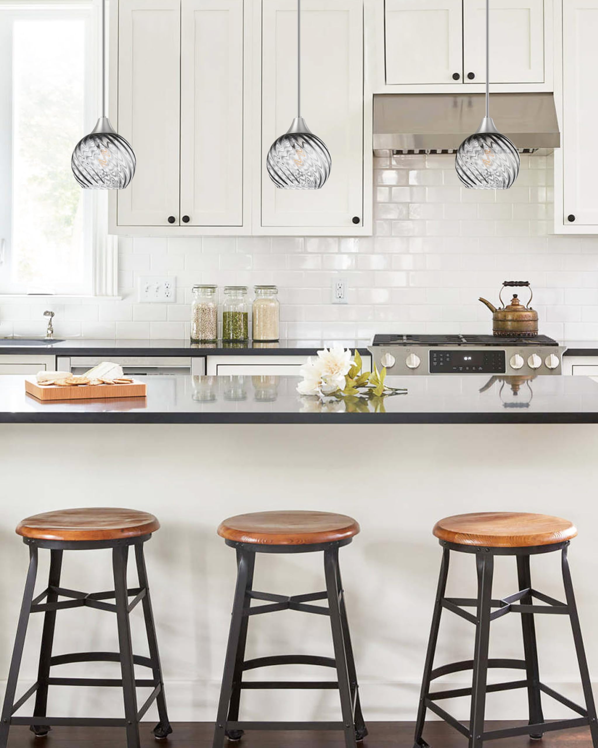 3 Pack Modern Farmhouse Pendant Lights - 6.3