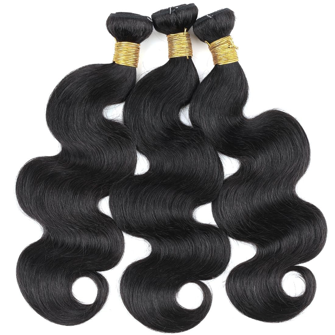 Brazilian Human Hair Bundles 28 Inch Body Wave 100% Unprocessed Virgin Hair - Natural Black Quick Weave Bundles for Sew-in, Clip-in & Ponytail Extensions | Perfect for Daily Wear, Parties & Special Occasions