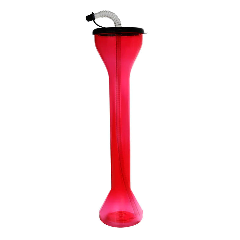 BarConic® 18 oz Party Cups with Lid & Straw - Reusable Plastic Drinkware for Outdoor Events, BBQs, Picnics, and Pool Parties (Multiple Color Options)