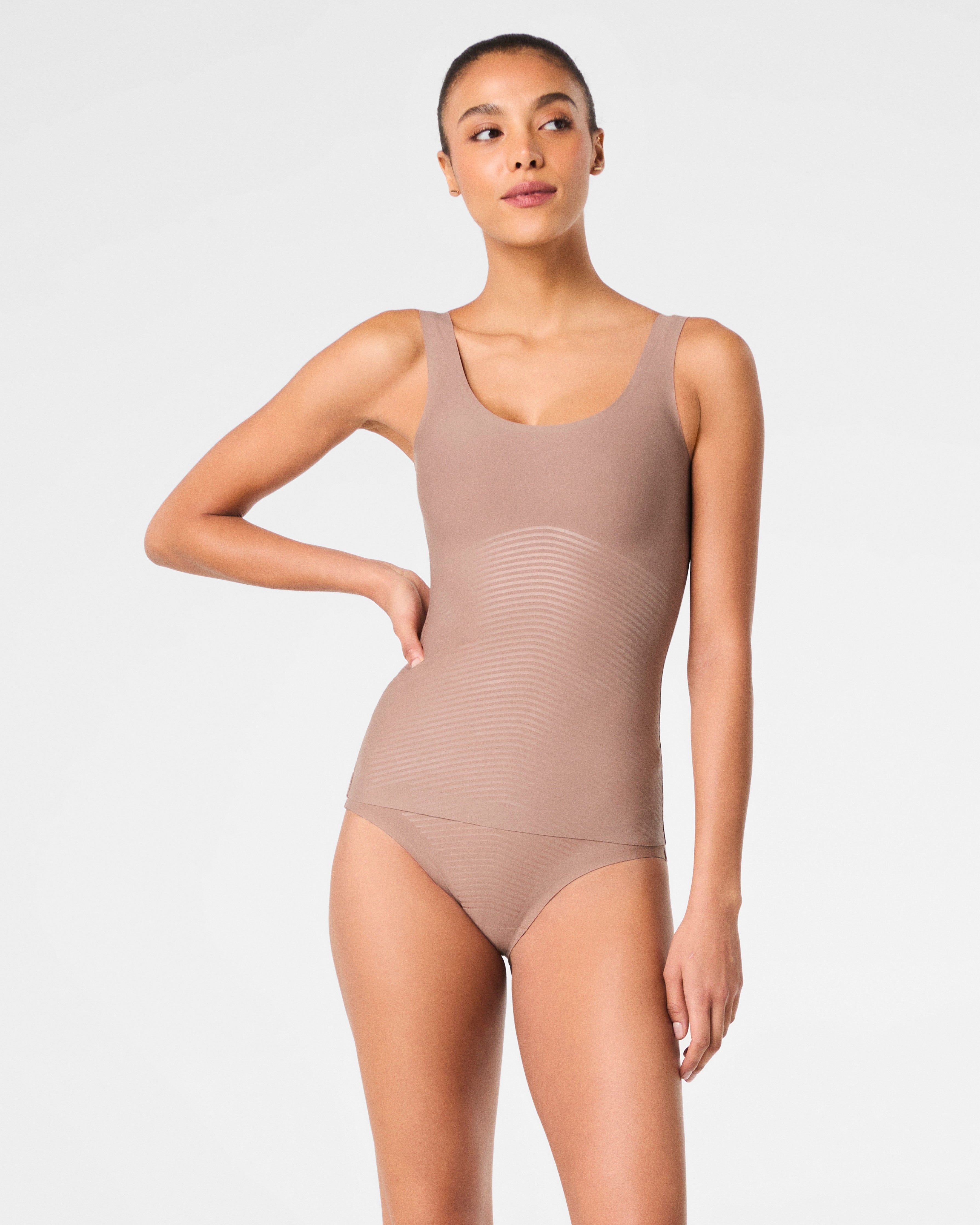 SPANX Shapewear Invisible Supima Cotton Tank Top for Women - Seamless Slimming Camisole for Everyday Wear & Layering