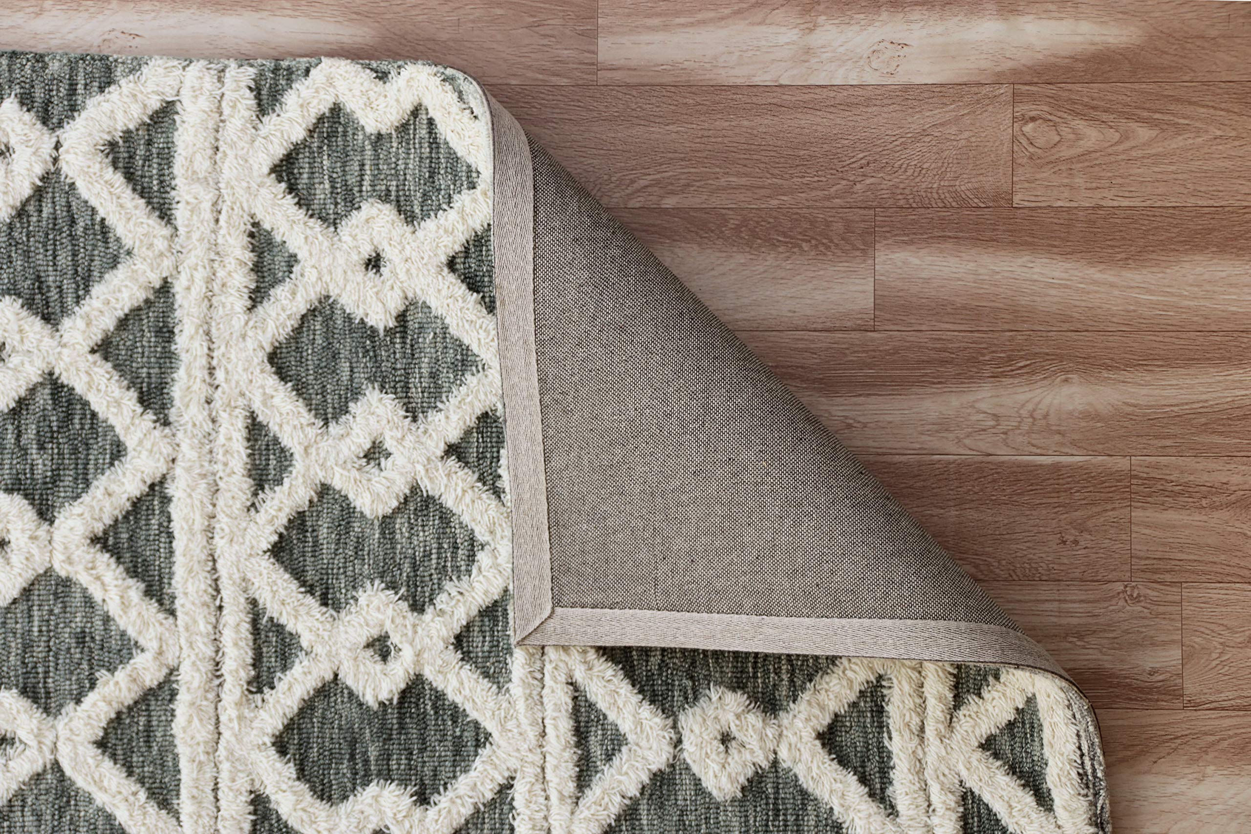 LR Home Scandinavian Geometric Tufted Area Rug - Modern Nordic Design for Living Room, Bedroom & Office Decor