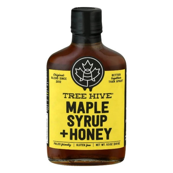 Pure Organic Maple Honey Syrup - Natural Sweetener for Tea, Coffee, Pancakes & Baking | Tree Hive Premium Grade A Amber Maple Syrup