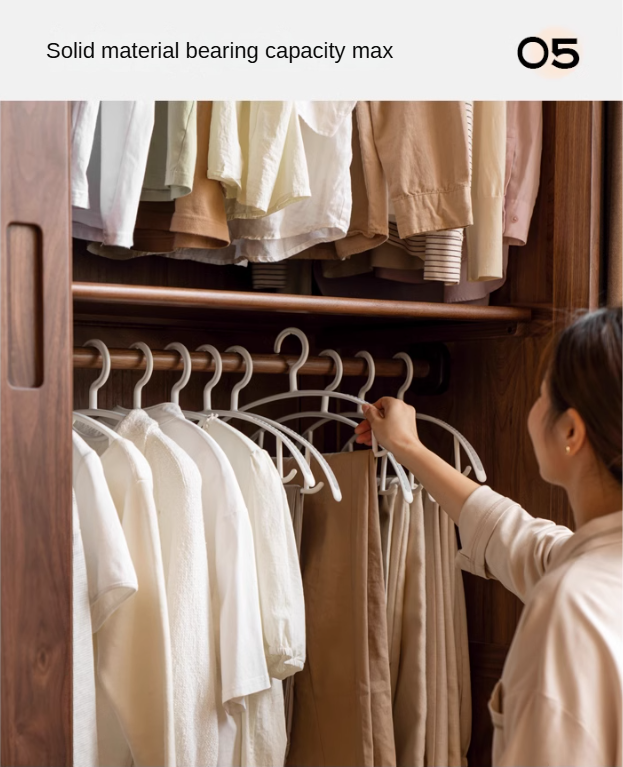 Premium Black Walnut Solid Wood Sliding Door Wardrobe Closet - Modern Bedroom Storage Solution for Home & Office Organization