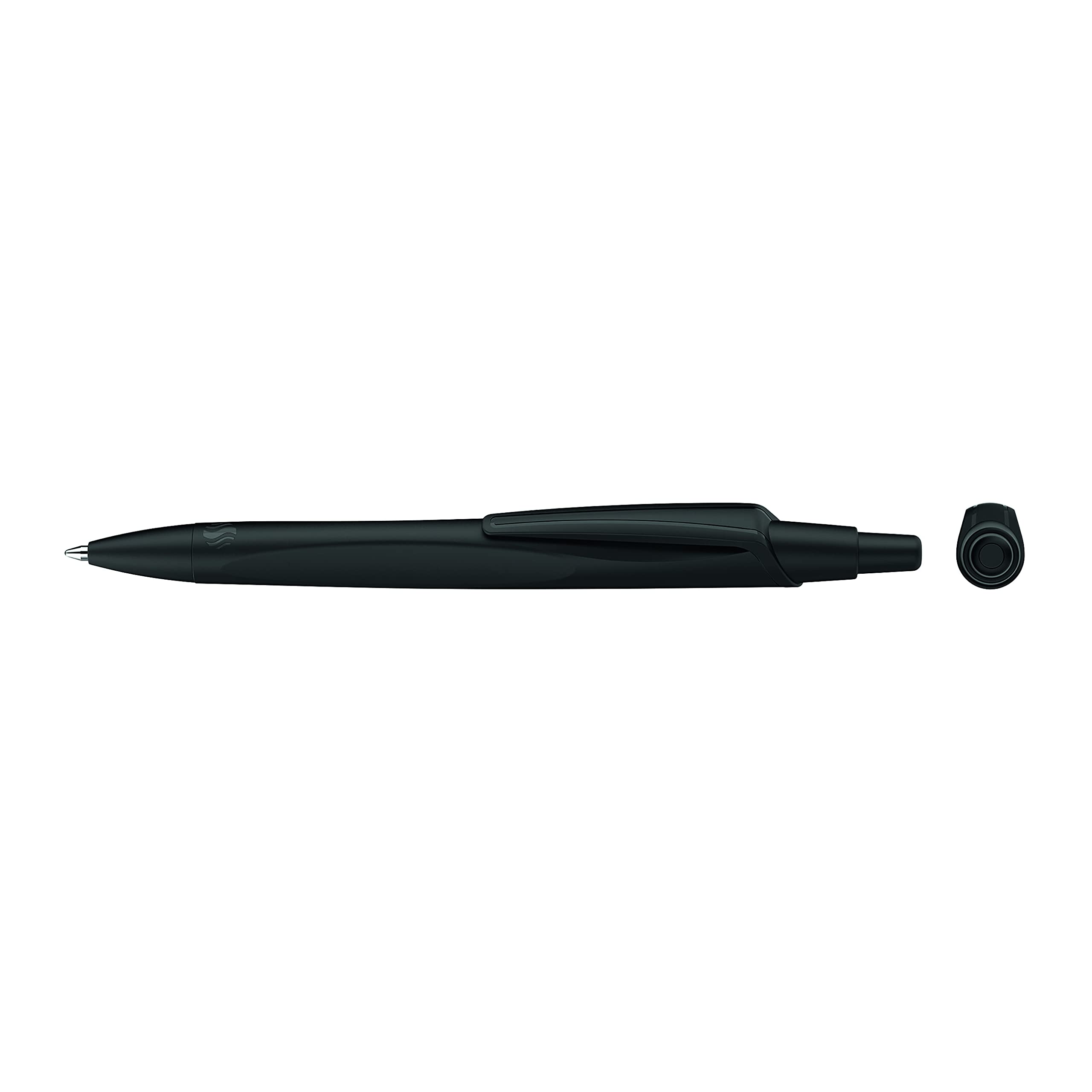 Schneider Reco Ballpoint Pen - Medium Point Refillable Retractable Black Ink Pens (Box of 20) for Office, School & Business Writing Needs