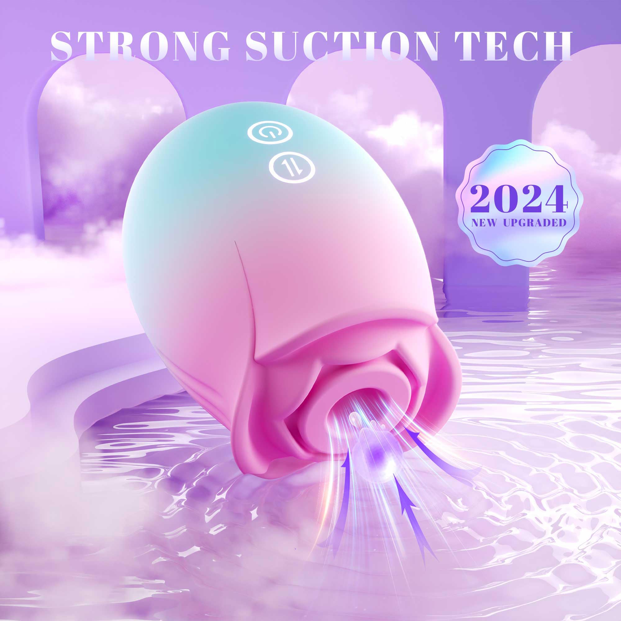 Premium Rose Vibrator for Women - 9 Suction Modes Clitoral & G-Spot Stimulator, Rechargeable Adult Toy for Couples & Solo Play - Perfect for Sensual Massage, Foreplay and Intimate Moments