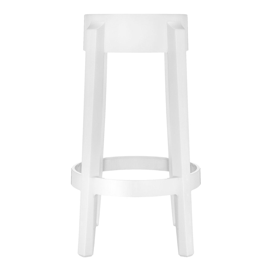 Charles Ghost Stool Set of 2 - Modern Acrylic Bar Stools for Kitchen Island & Home Decor - Perfect for Dining Room, Lounge & Contemporary Interior Design