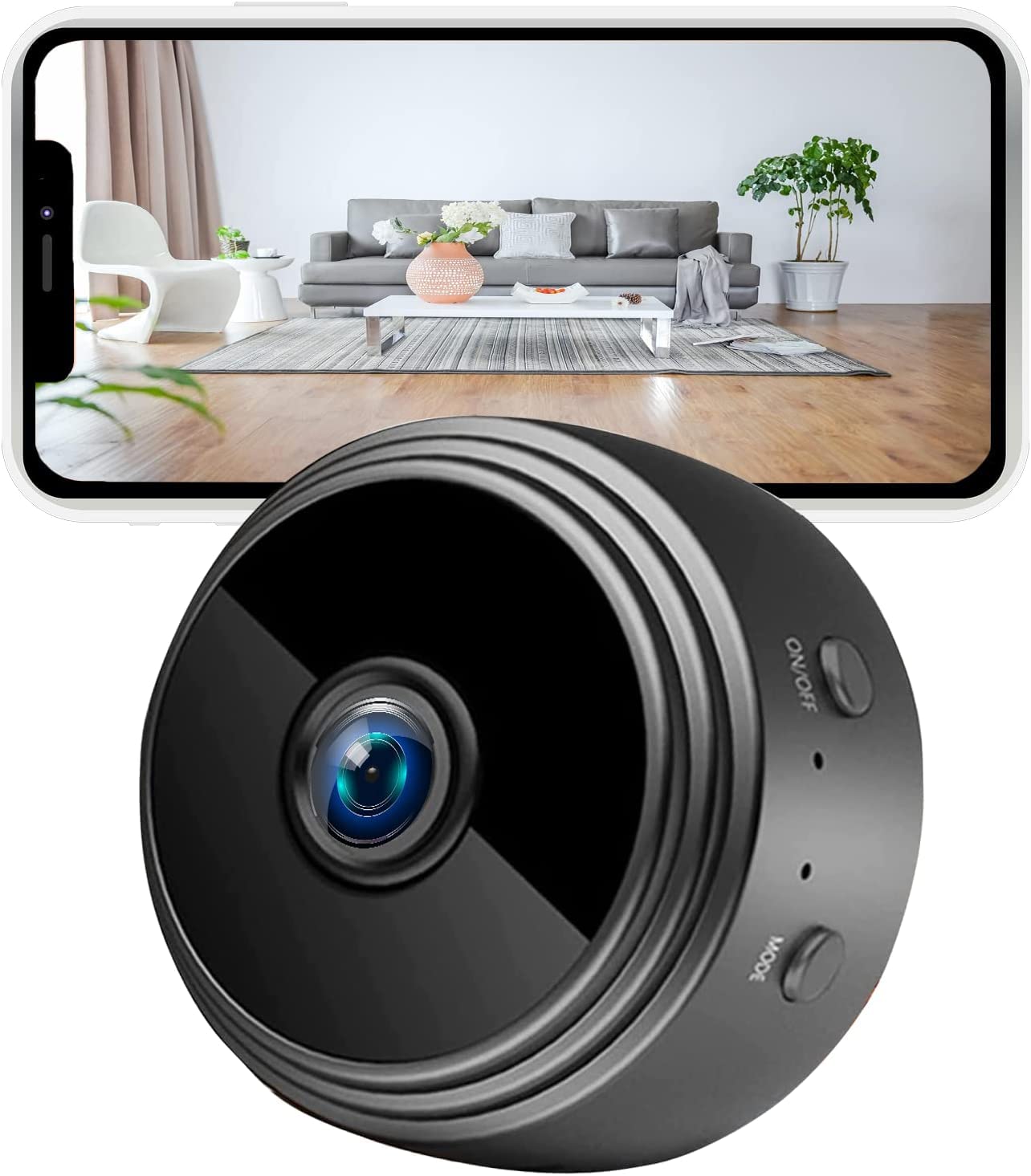 1080P Magnetic WiFi Mini Security Camera with Motion Detection & Night Vision - Indoor Hidden Spy Camera for Home, Office, Baby Monitor, Pet Surveillance & Nanny Cam