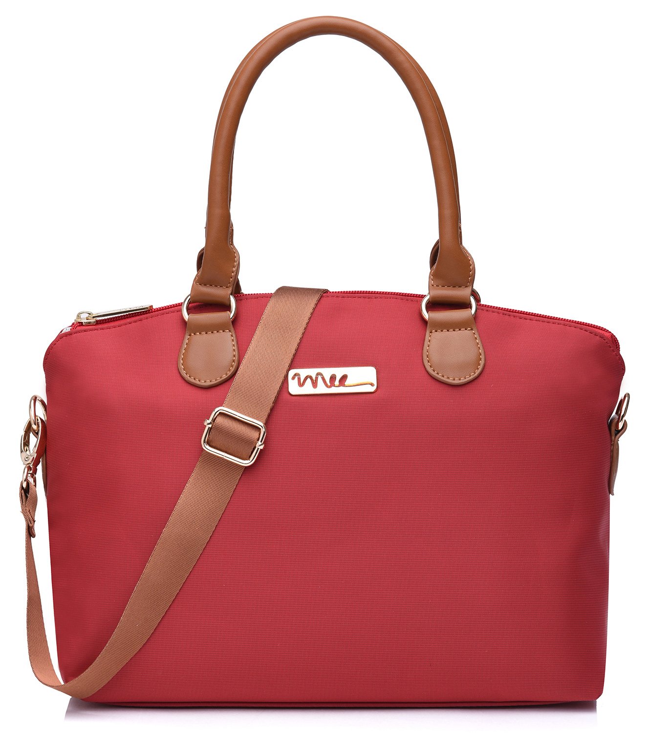 Waterproof Nylon Satchel Handbag with Multiple Pockets for Women - Perfect for Work & Travel