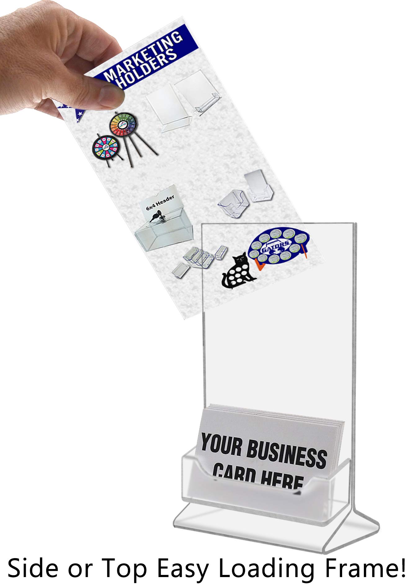 (6 Pack) 4x6 Inch Clear Acrylic Picture Frames - Durable Menu Holders for Restaurants, Photo Displays, Advertising Signs & Information Boards - Perfect for Home, Office, Retail & Hospitality Use