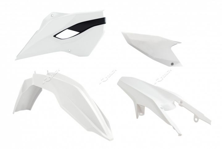 Rtech Husaberg TE125 TE250 TE300 FE350 Plastic Kit (2013-2014) - White Replacement Body Panels for Off-Road Motorcycle Maintenance & Restoration