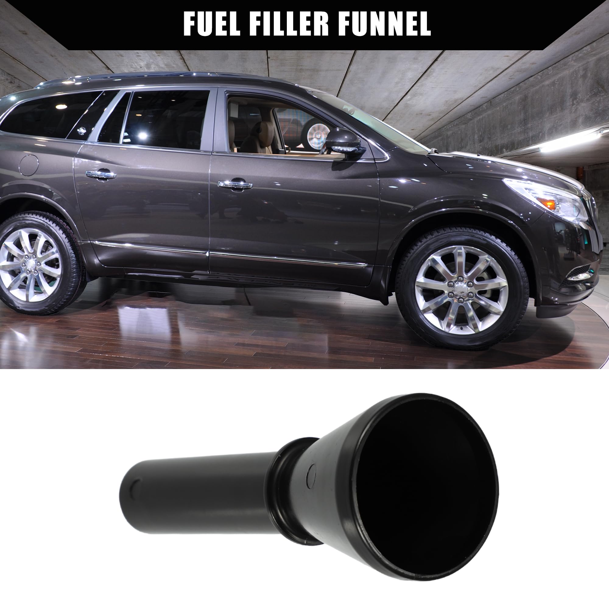 Buick Enclave 2018-2022 Rear Fuel Filler Funnel - Durable Plastic Replacement Part (Black) - 1 Piece - Perfect for Easy Gas Refueling & Maintenance