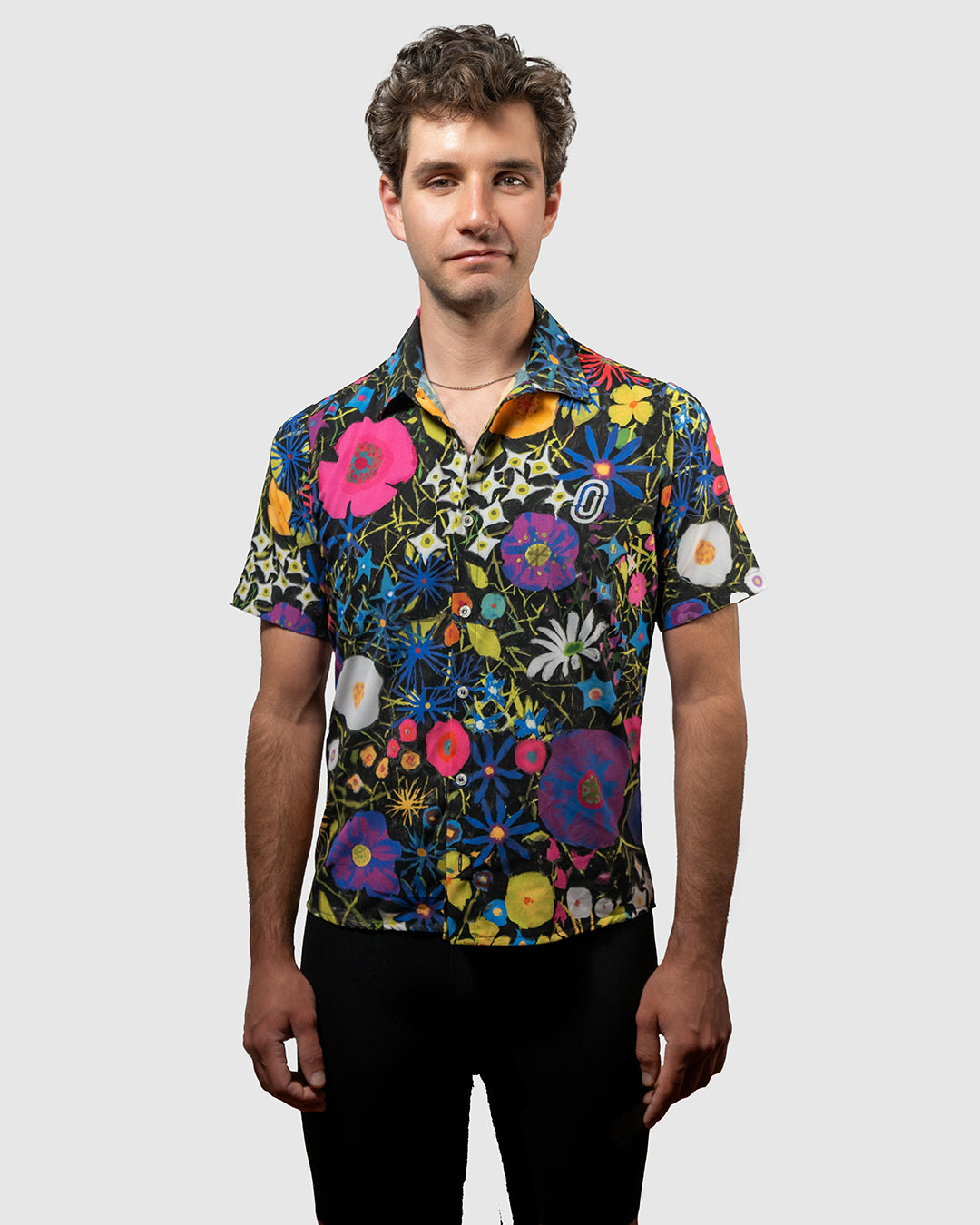 Stylish Fiori Notturni Resort Shirt for Men - Tropical Vacation & Summer Beachwear - Perfect for Hawaiian Shirts, Pool Parties, and Island Getaways