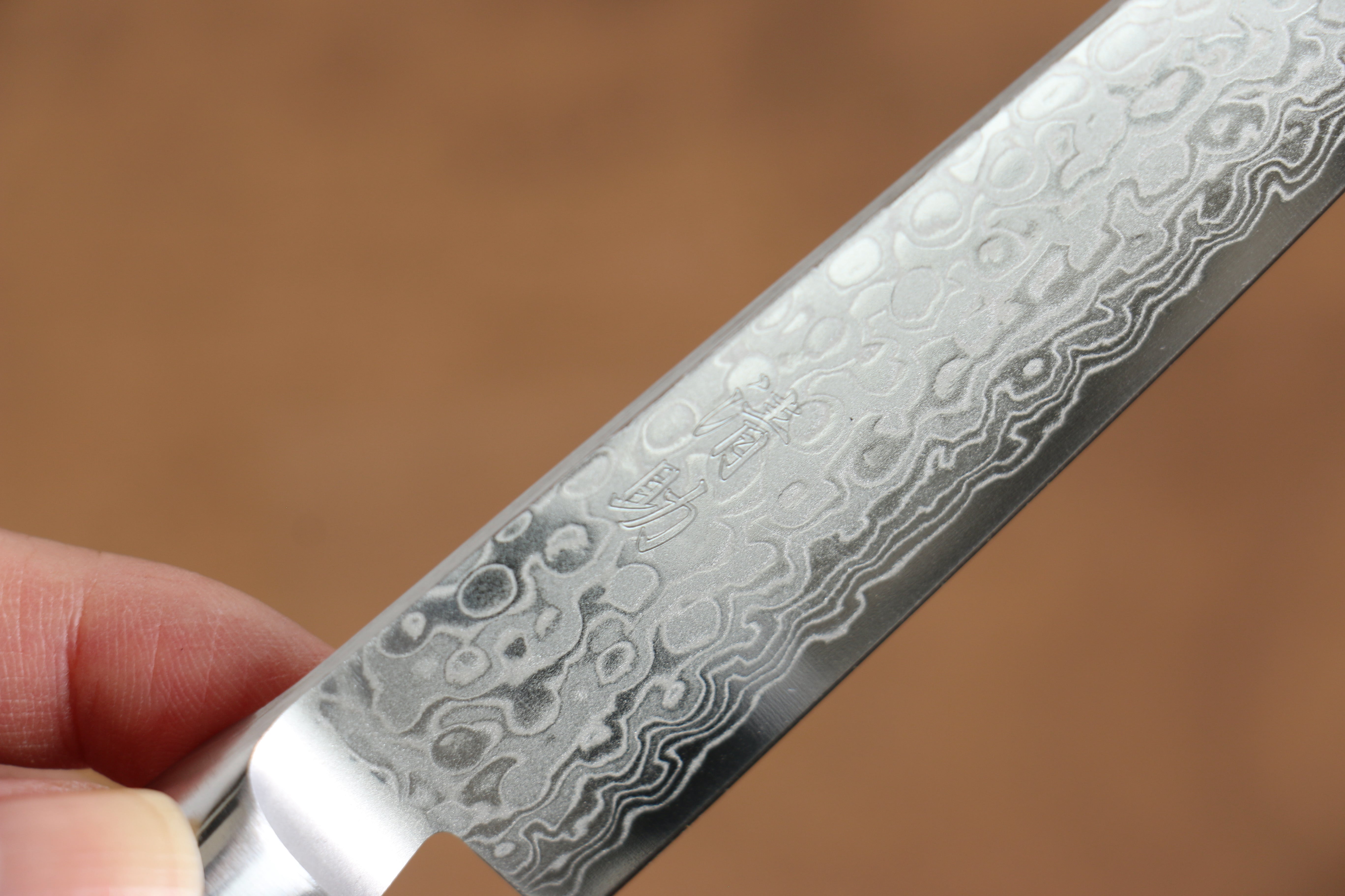 Seisuke Kagami AUS10 Damascus Petty Knife 135mm - 45 Layer Mirrored Finish with Black Pakkawood Handle - Perfect for Precision Slicing, Dicing & Kitchen Tasks