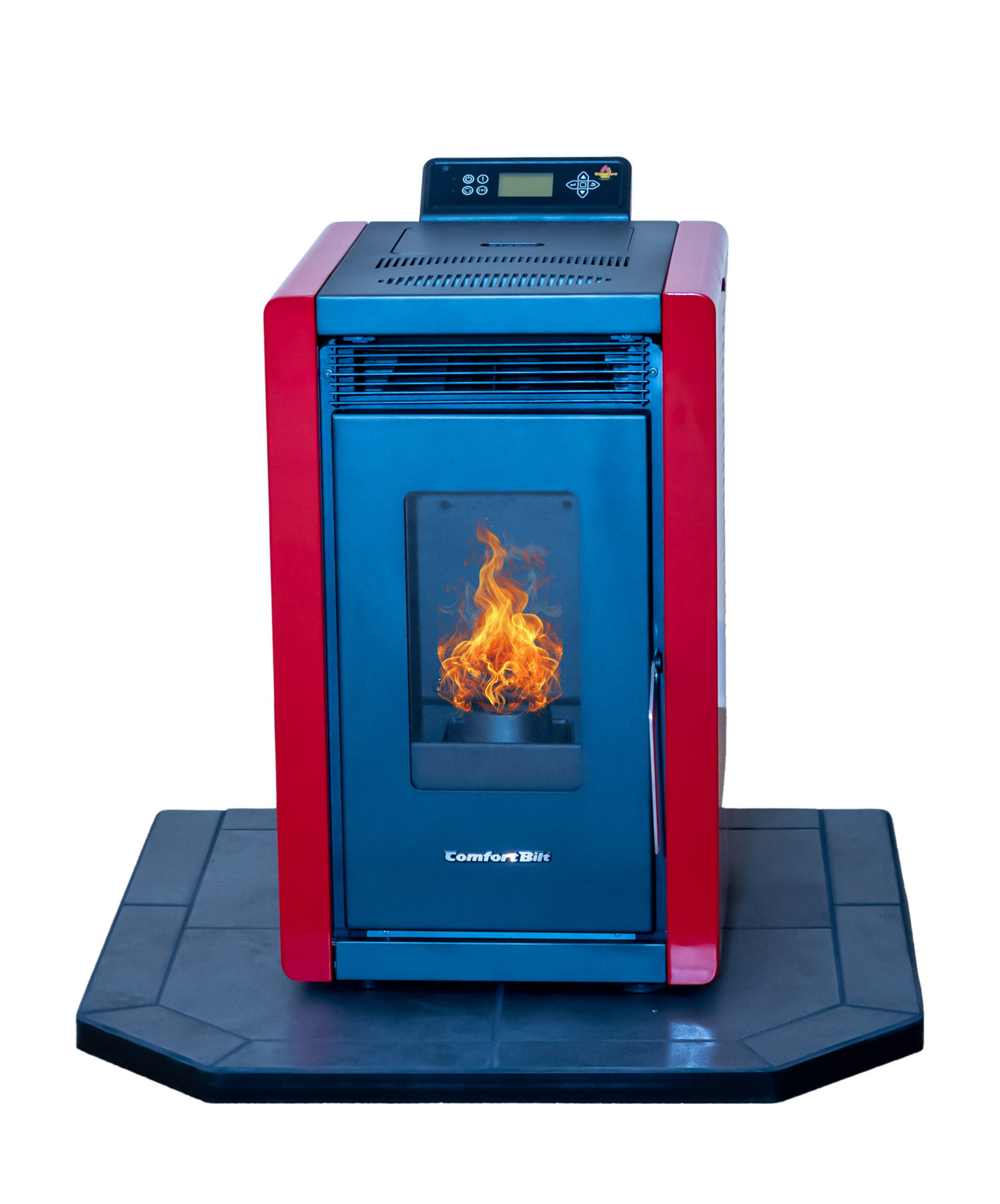 Alpine HP40 Red Pellet Stove with 32