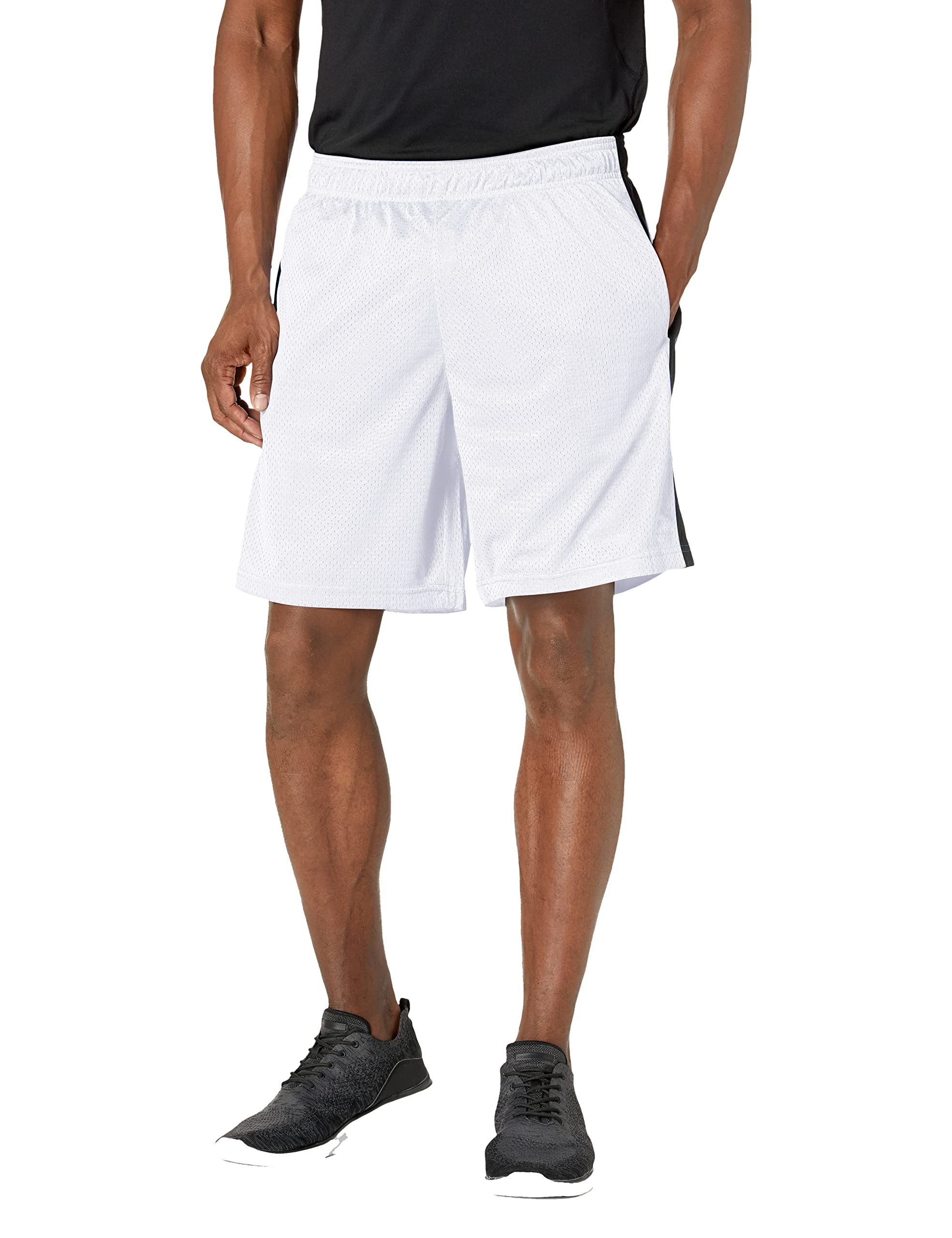 Southpole Men's Athletic Gym Shorts with Pockets - Lightweight Quick-Dry Breathable Mesh Workout Shorts for Running, Basketball & Training