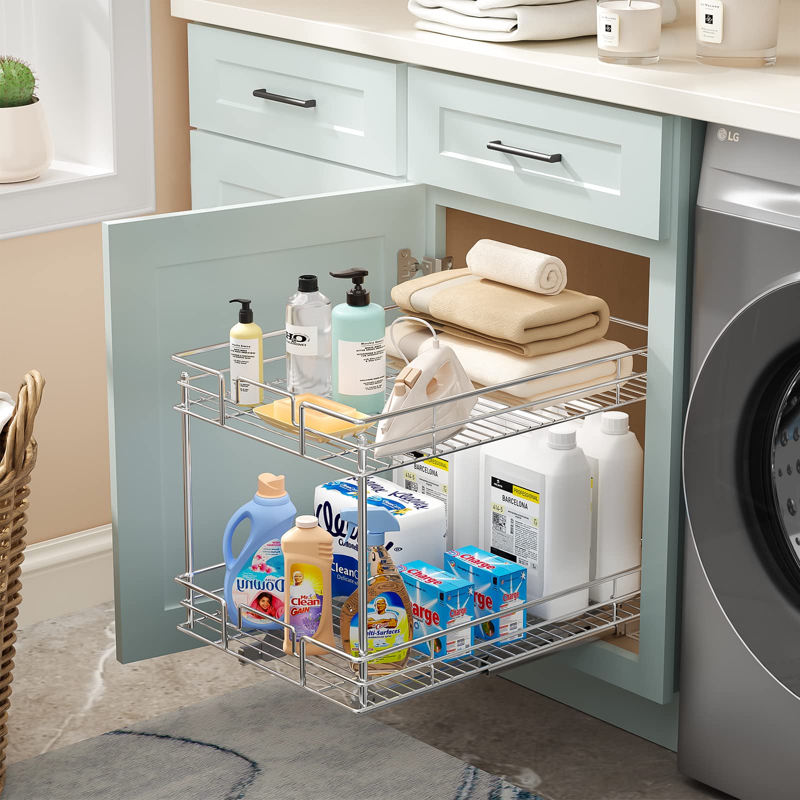 ROOMTEC 2-Tier Pull Out Cabinet Organizer - 14