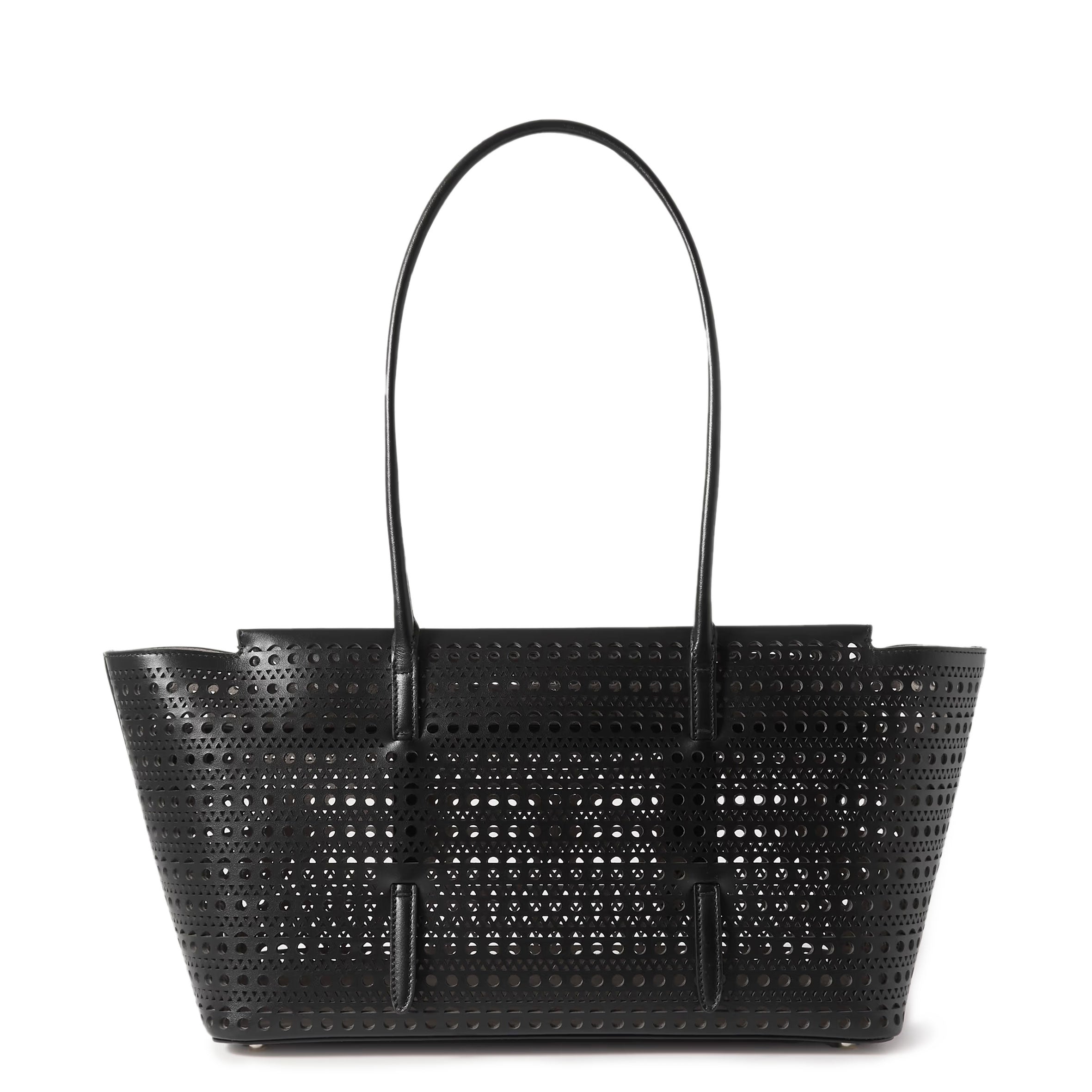 Premium 32-inch Mina Vienne Calfskin Leather Handbag in Noir Black - Perfect for Work, Travel & Evening Events
