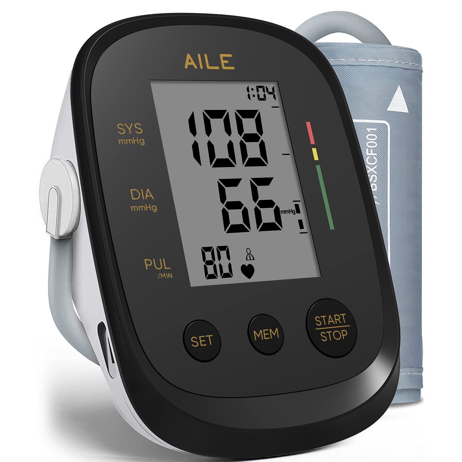 AILE Automatic Upper Arm Blood Pressure Monitor with Large Adjustable Cuff (8.7